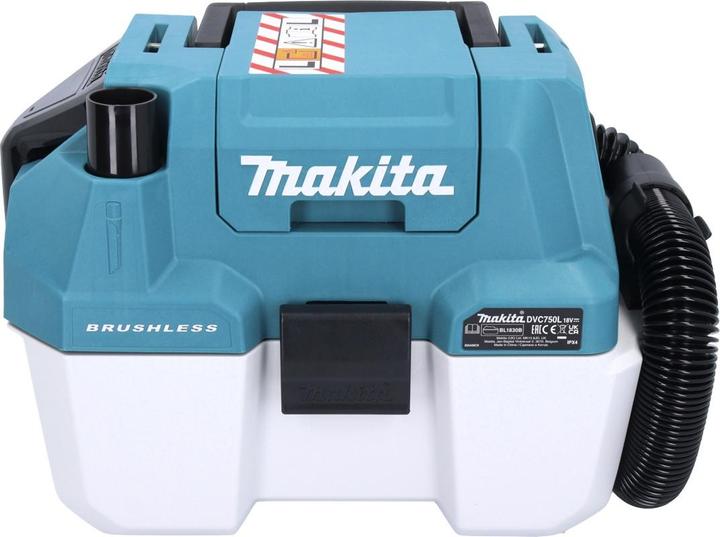 Actual product image Makita DVC 750 LF1 Battery hoover LXT 18 V 67 mbar 7.5 l Brushless + 1x battery 3.0 Ah - without (Wet dry vacuum cleaner)
