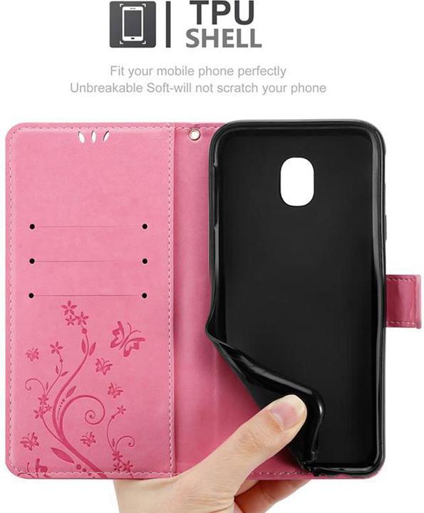 Actual product image Cadorabo Flower Book Cover (Samsung Galaxy J3 2017 (US version))