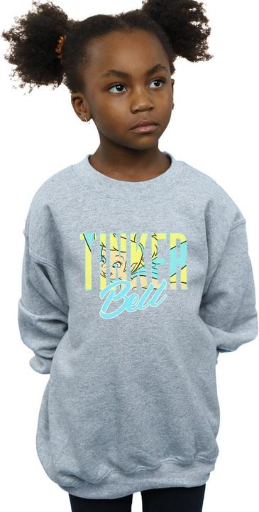 Actual product image Disney Girls Tinker Bell Wording Infill Sweatshirt (152, 158)