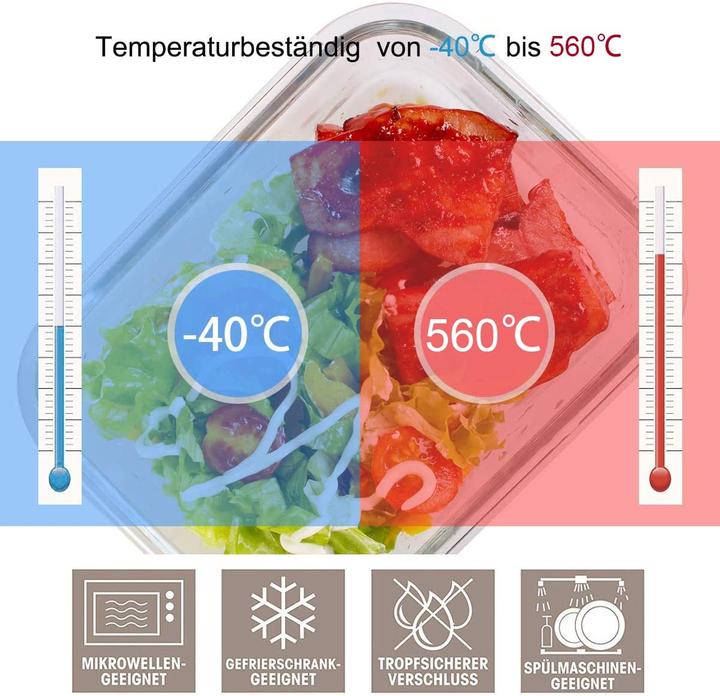 Produktbild Genicook Glas-Frischhaltedosen (1.05 l)