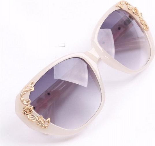 Hermex Damen Elegante Sonnenbrille UV400 - Weiss HablTransparent