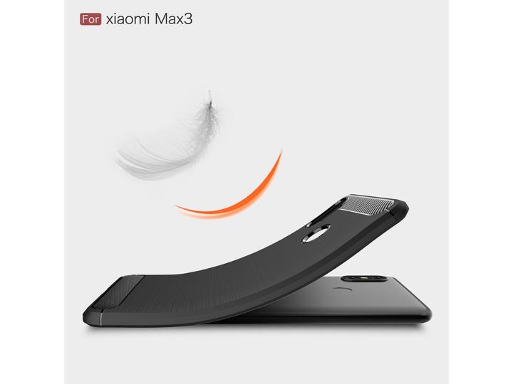 Produktbild Screenguard Xiaomi Mi Max 3 Hülle Carbon Brushed Soft TPU (Xiaomi Mi Max 3)