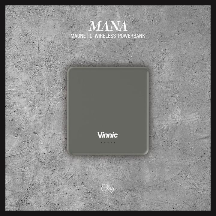 Immagine prodotto Vinnic MANA Magnetic Wireless Powerbank 8.000mAh, argilla (8000 mAh, 15 W, 30.80 Wh)