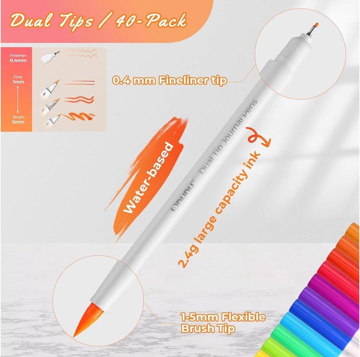 Image du produit Ohuhu Double pointe (Multicolore, 40 x)