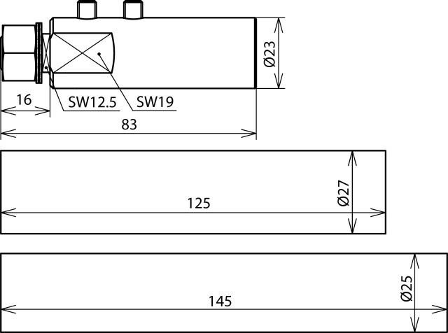 Actual product image Dehn AEA KO HVI 23 GR V2A connection element with mounting material for HVI long cable (Terminal block)