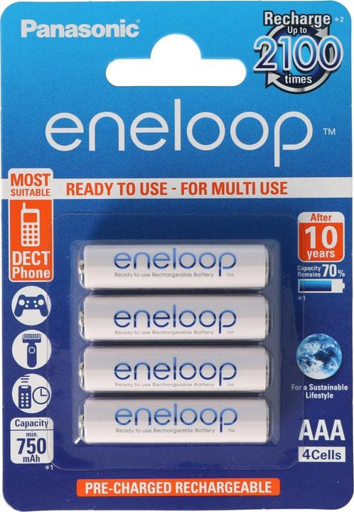 Produktbild Panasonic Eneloop AAA, Micro Akkus, mit AccuCell BOX10 (10 Stk., AAA, 800 mAh)