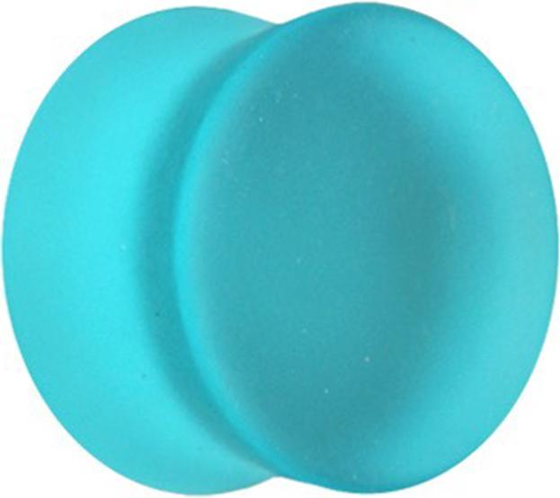 Produktbild Star Piercing Flared Plug matt aqua aus Glas (ohne Messing, Glas)