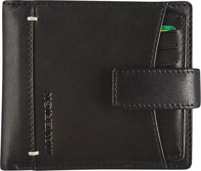 Maverick Urban Classic Leder-Portemonnaie, schwarz