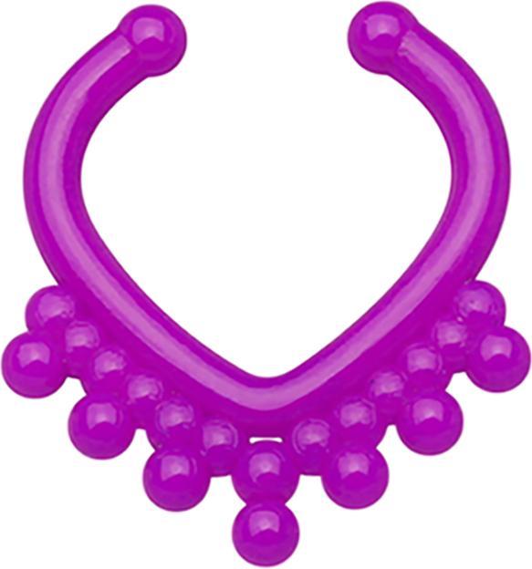 Immagine prodotto Star Piercing Fake Septum mit Kugel in Dreiecksform violett