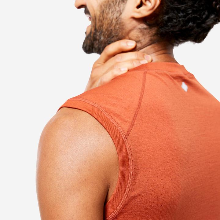 Image du produit Kimjaly Débardeur homme yoga sans couture - marron