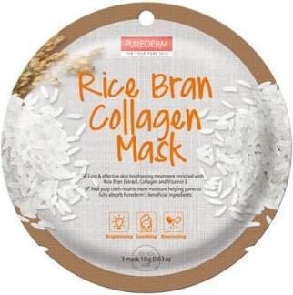 Purederm Rice Bran Collagen Mask mask in lobe Rice 18g