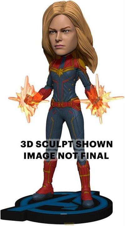 Actual product image Neca Marvel - Avengers Endgame Head Knocker Captain Marvel 20cm