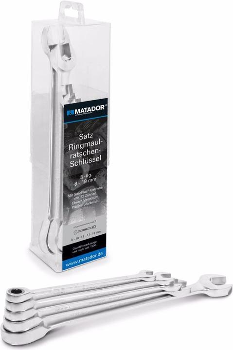 Matador Knarren-Ringmaulschlüssel-Satz 5-tlg. 8 - 19 mm (19 mm, 10 mm, 17 mm, 8 mm, 13 mm)