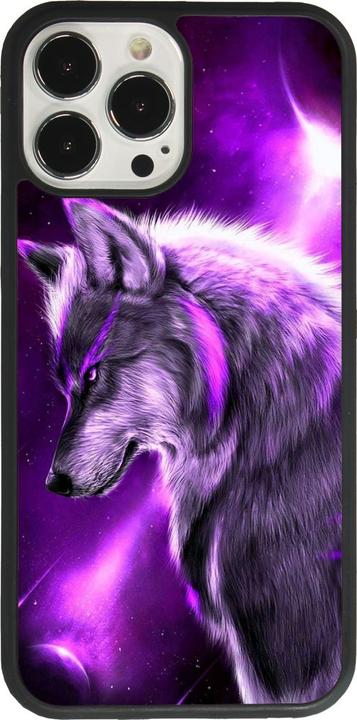 Produktbild PhoneLook Hülle Silikon schwarz Purple Sky Wolf (Apple iPhone 13 Pro Max)