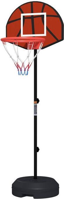 Swisshandel24 Basketballkorb, Ständer höhenverstellbar, Magnet-Dartscheibe 129-179cm