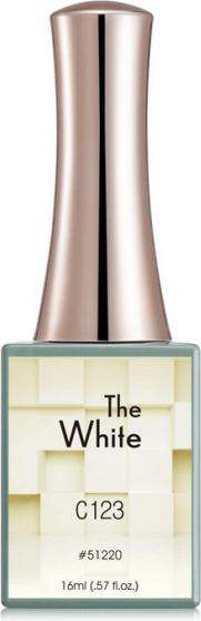 Actual product image Canni Gel Varnish The White C123 UV/LED (Creamy White, UV gel varnish)