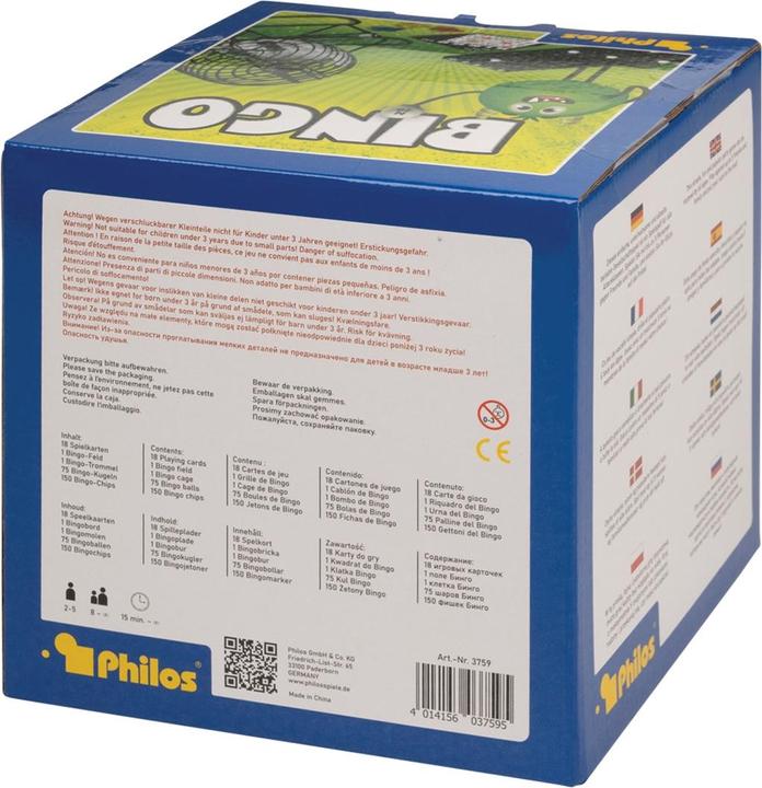 Actual product image Philos Bingo set (German, French, Italian, English)