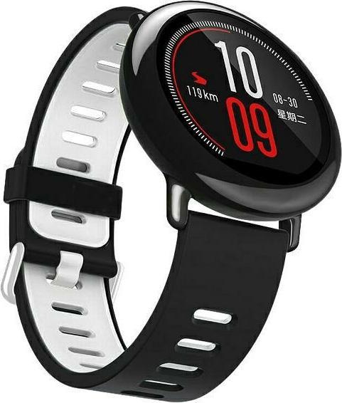 Beline pasek Watch 22mm Double Color Silicone czarno-biały black/white box