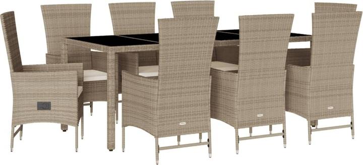 Image du produit VidaXL Ensemble salon de jardin 10 pièces avec coussins (90 cm)