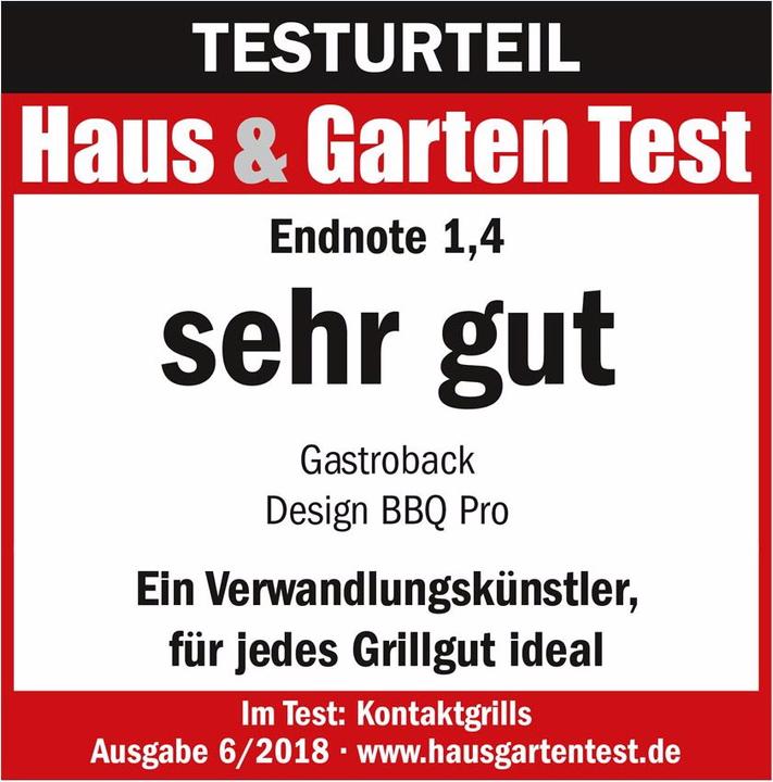 Produktbild Gastroback Design BBQ Pro (CH-Stecker)