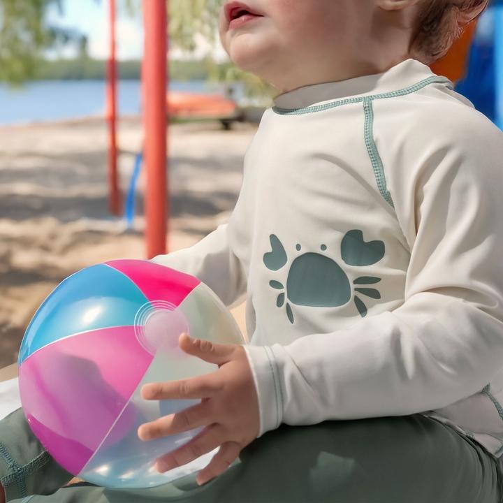 Produktbild La Loona LaLoona Baby-Bademode Bade-Shirt mit UV-Schutz - Krabbe - Offwhite (74)