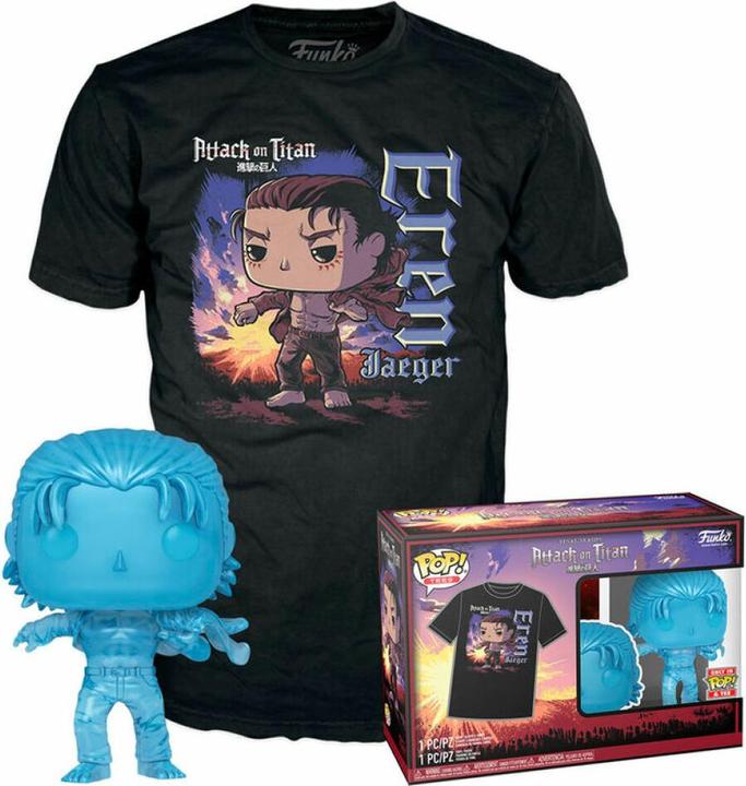 Actual product image Funko Attack on Titan POP! & Tee Vinyl Figure & T-Shirt Set Eren w/ marks Size XL