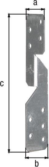 Immagine prodotto GAH Ancoraggio dell'arcareccio della trave sinistra/destra 170x33x2mm (Ancoraggio trave arcareccio, 50 pz.)