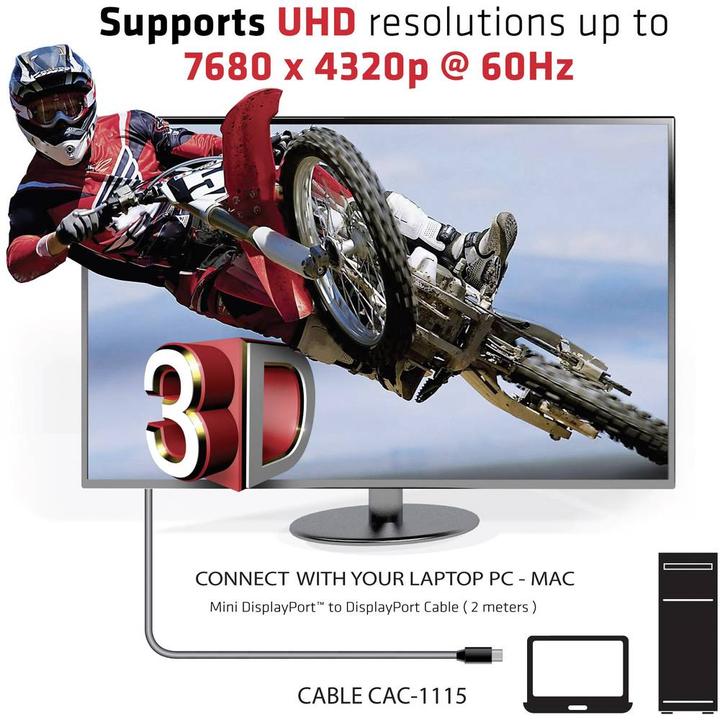 Produktbild Club 3D Mini DisplayPort — DisplayPort (2 m, DisplayPort)