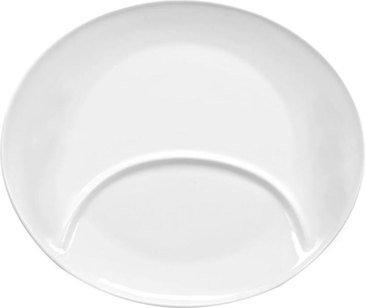Produktbild No Name Porzellan Fitnessteller weiss, oval, unterteilt 32cm (1 x, 32 cm)