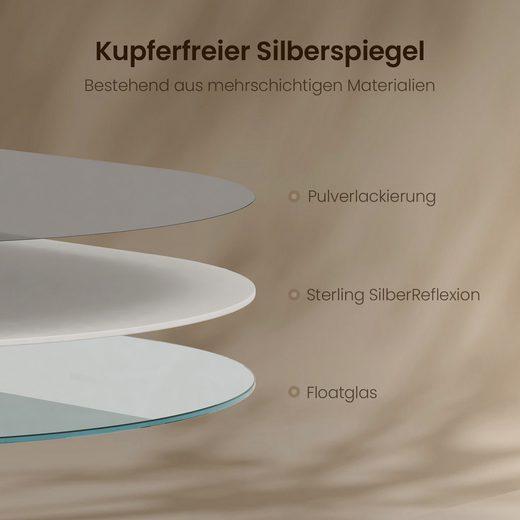 Produktbild Emke Badspiegel Oval 50*70cm, HD Wandspiegel für Badezimmer/Flur, Vertikal/Horizontal,Schwarzer Rahmen