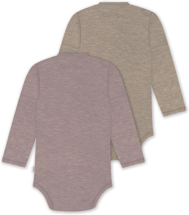 Immagine prodotto Normani Confezione da 2 body biologici a maniche lunghe in lana merino per bambino e bambina - 9353 (68)