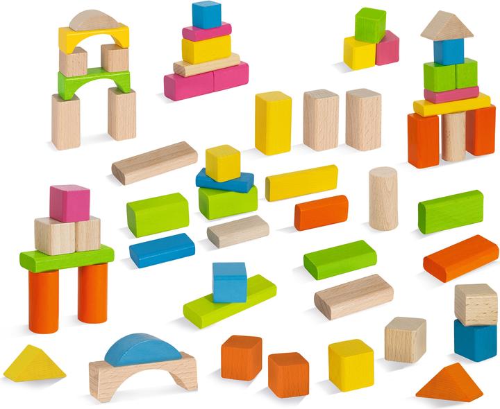 Image du produit Eichhorn Blocs en bois naturels et colorés