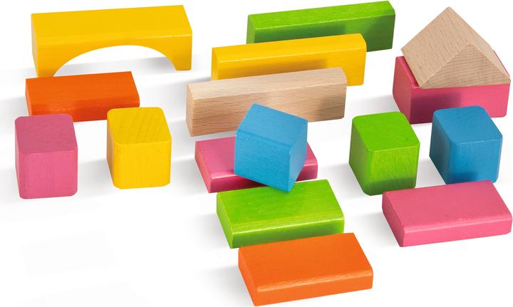 Image du produit Eichhorn Blocs en bois naturels et colorés