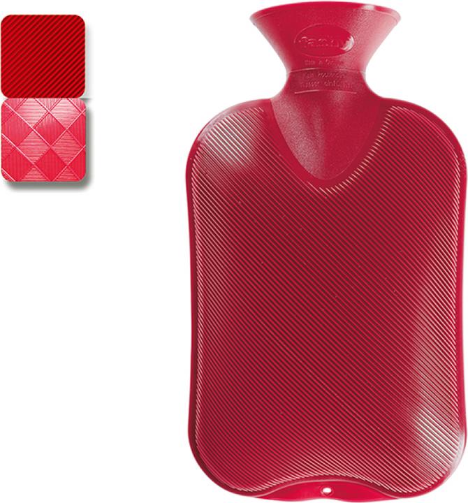Actual product image Fashy Hot water bottle 2l half lamella cranberry thermoplastic (2 l)