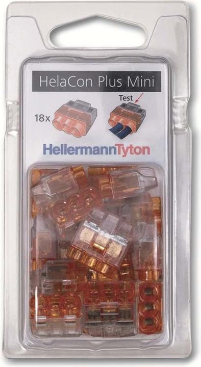 Actual product image HellermannTyton Hellermann HCPM-3-Blister-PC-CL/OG 18 HelaCon Plus Mini 148-90055