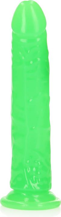 Produktbild RealRock Slim Realistic Dildo with Suction Cup - Glow in the Dark - 9" / 22,5 cm