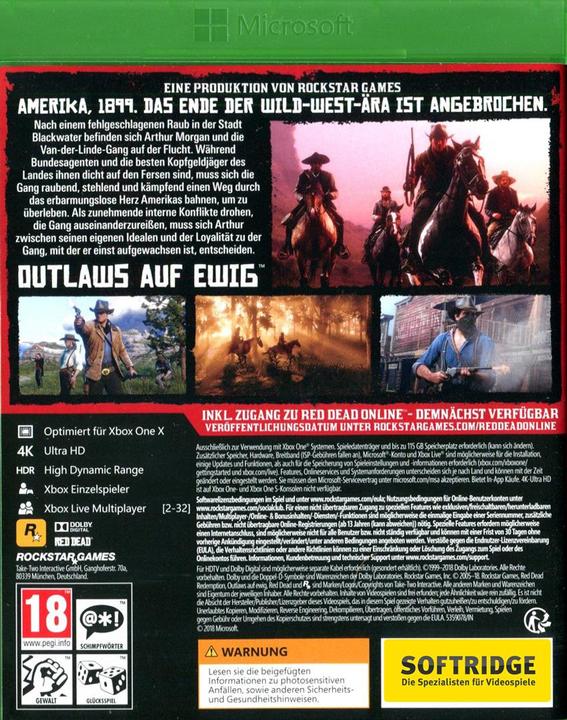 Immagine prodotto 2K Games Red Dead Redemption 2 (Xbox One X, Xbox Series X, DE)