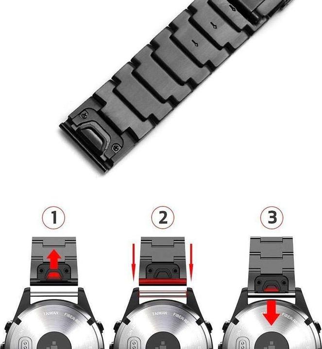 Produktbild Garmin Tech Protect Band (26 mm, Edelstahl)