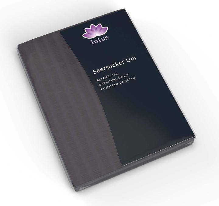 Actual product image Lotus Bettwaren Bed Linen Satin Seersucker uni (Pillowcase, 65 x 100 cm)