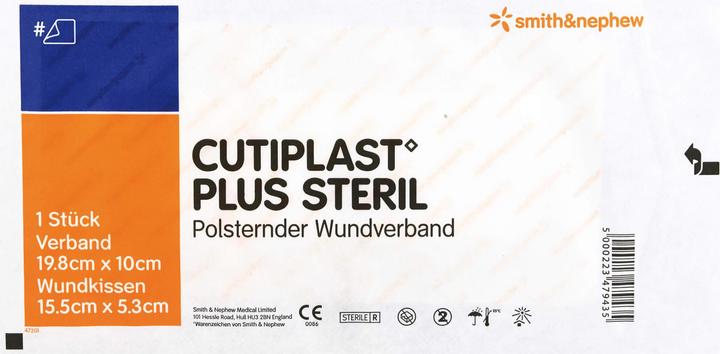 Actual product image Smith & nephew CUTIPLAST Plus sterile wound dressing 10 cm x 19.8 cm, 1 pc. plaster (1 x)