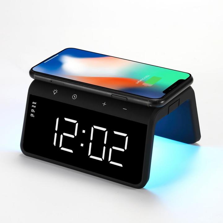 Actual product image Evelatus Wireless Charging Clock