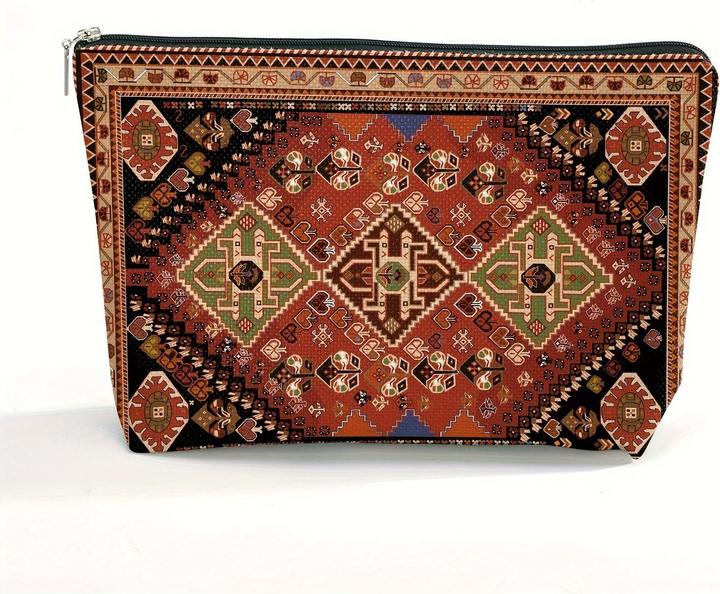 Only-Bags.Store Bohemian Persian Print Cosmetic Pouch| Haltbar, leicht, wasserdicht Polyester Make-up Tasche mit