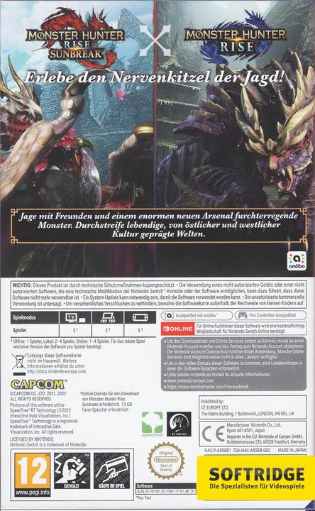 Immagine prodotto Nintendo Set Monster Hunter Rise + Sunbreak (Switch, Multilingue)