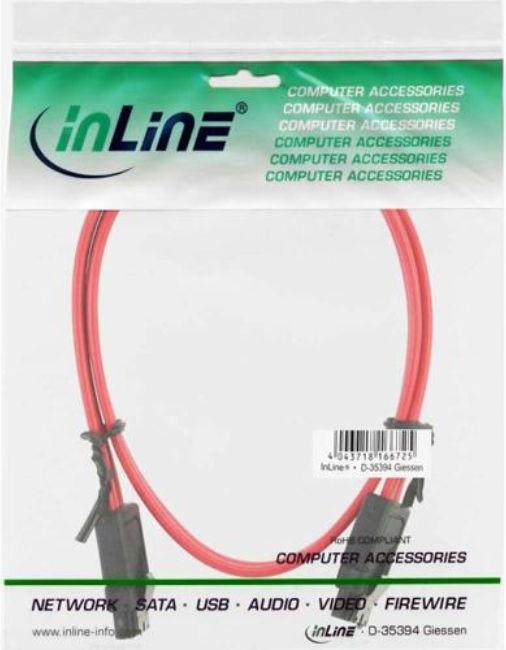 Actual product image InLine SATA cable 6Gb/s with safety strap