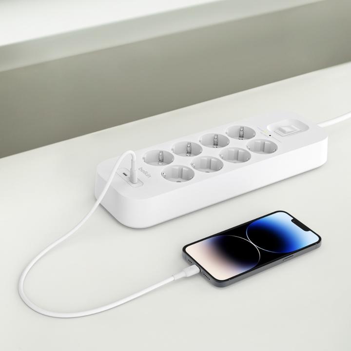 Produktbild Belkin Surgemaster Überspannungsschutz (8 x, BS 1363, 2 m)