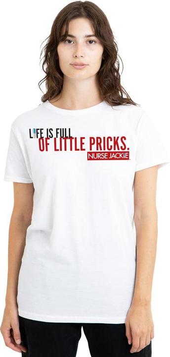 Actual product image Nurse Jackie Unisex Adult Life Is Full T-Shirt (L)