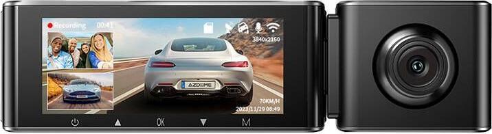 Produktbild AZDome M550Pro (GPS-Empfänger, Eingebautes Mikrofon, Nachtsicht, Beschleunigungssensor, WLAN, 4K)
