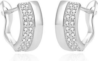 Produktbild Beneto Timeless silver earrings with zircons AGUC1448 (L)