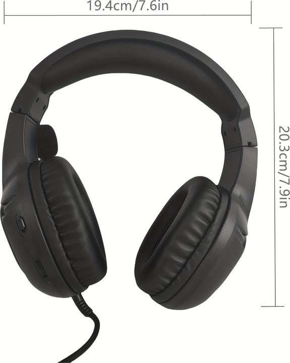 Actual product image PhoneLook SOULBYTES S20 RGB Gaming Headset mit Surround-Sound Mikrofon für PS4 / PS5 / XBOX / PC 3.5 mm (Cable)