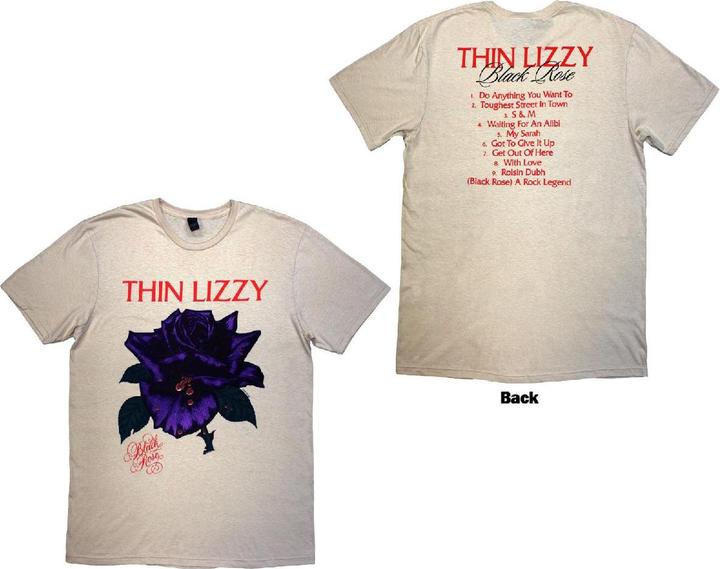 Thin Lizzy Black Rose Tracklist Back Print